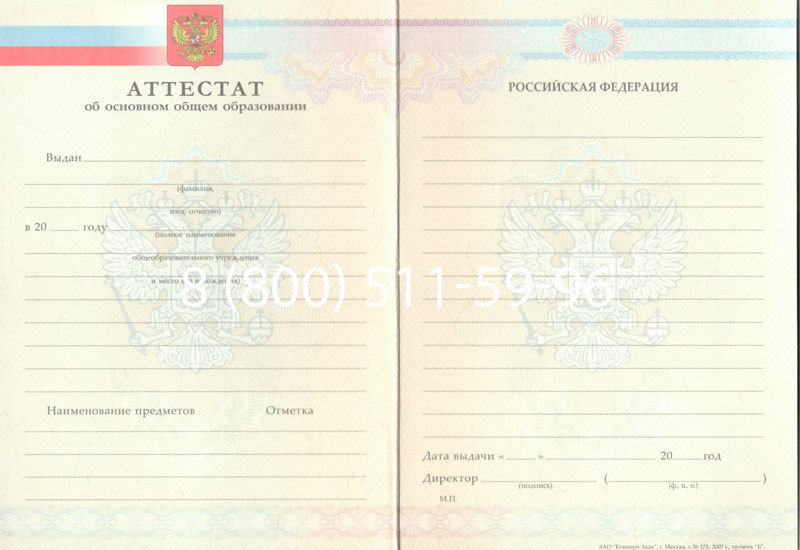 Купить Аттестат за 9 класс 2007-2010 годов в Сызрани Купить Аттестат за 9 класс 2007-2010 годов в Сызрани